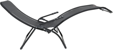 Preview: FIAM® Liegestuhl Samba Schwarz/Anthrazit Stahl 145TX 